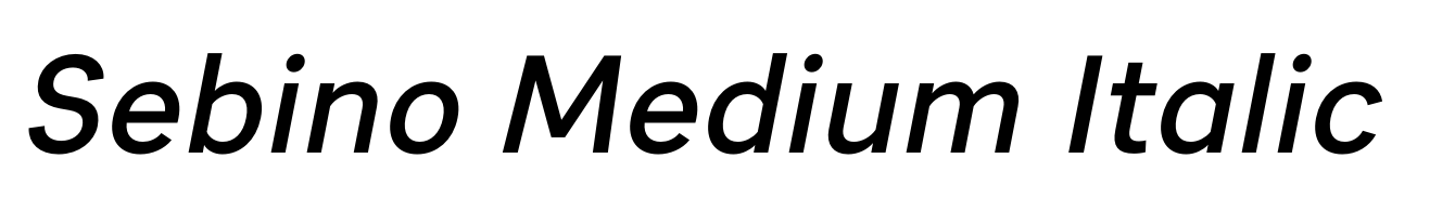 Sebino Medium Italic